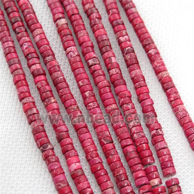 red Imperial Jasper heishi beads