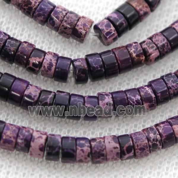 purple Imperial Jasper heishi beads