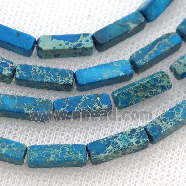 blue Imperial Jasper cuboid beads