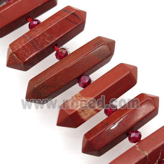 Red Jasper bullet beads