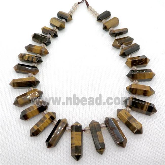 Tiger eye stone bullet beads