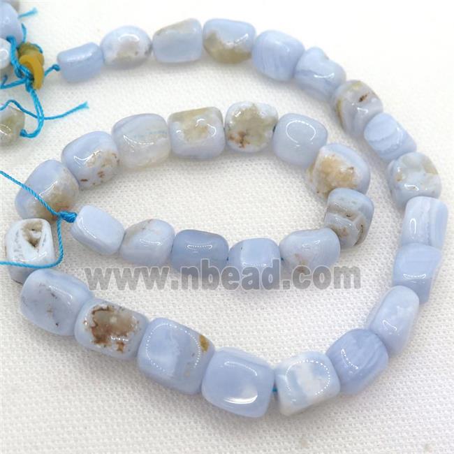blue lace agate nugget beads, freeform