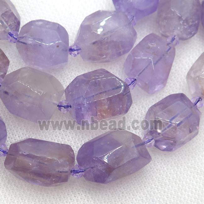 purple Ametrine nugget beads, faceted freeform