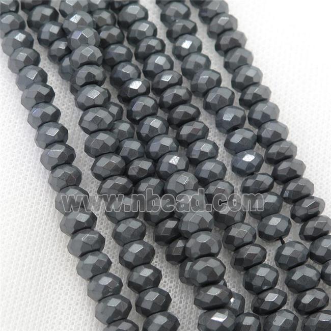 iron Pyrite beads, faceted rondelle