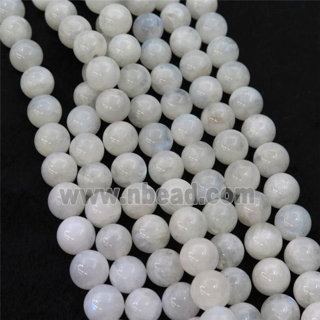 white MoonStone Beads, round, A-grade