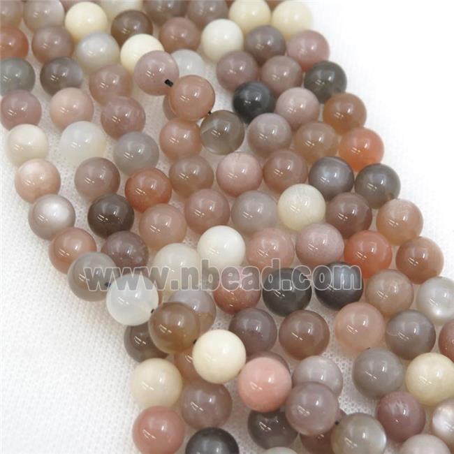 round MoonStone Beads, mixed color