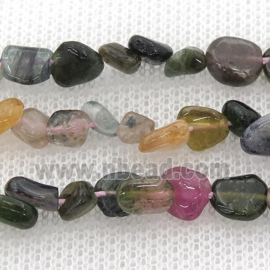 Tourmaline chip beads, multicolor