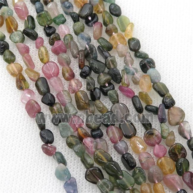 Tourmaline chip beads, multicolor