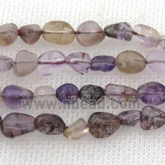 purple Aurora23 super7 Quartz Beads, auralite chips