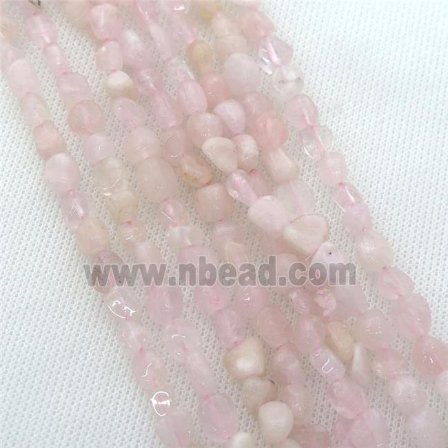 pink Morganite chip beads