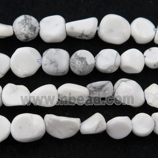 white Howlite Turquoise chips beads