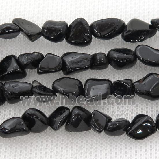 black Tourmaline chip beads