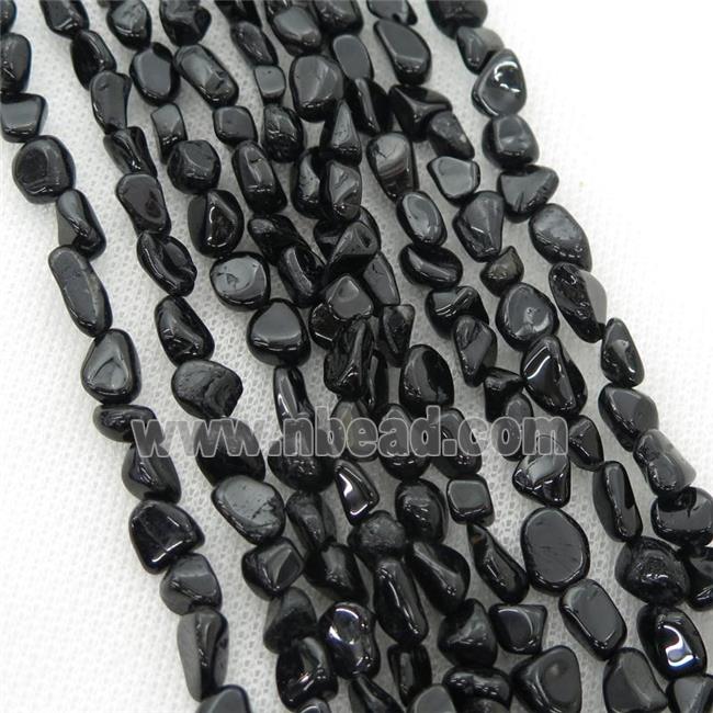 black Tourmaline chip beads