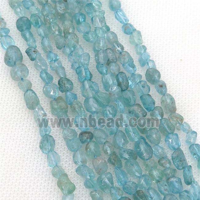lt.blue Apatite chip beads