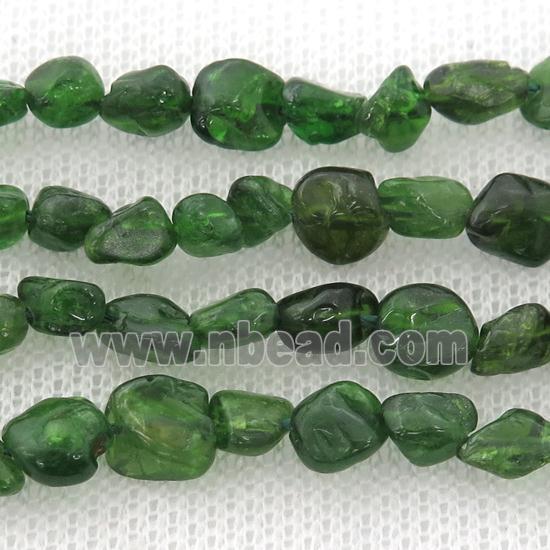 green Diopside chip beads