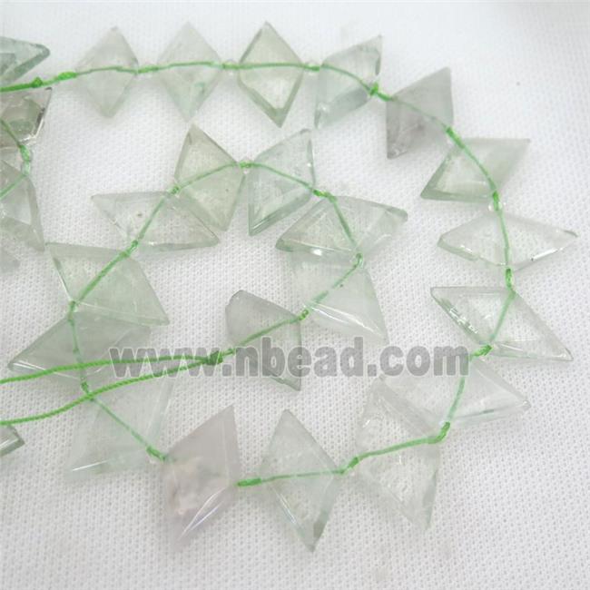 natural Green Quartz rhombic beads