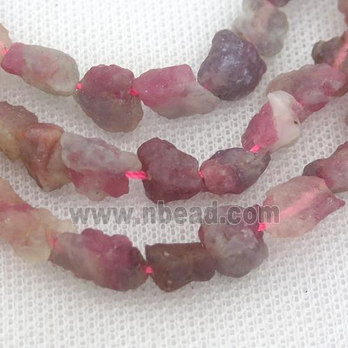pink Tourmaline chip beads