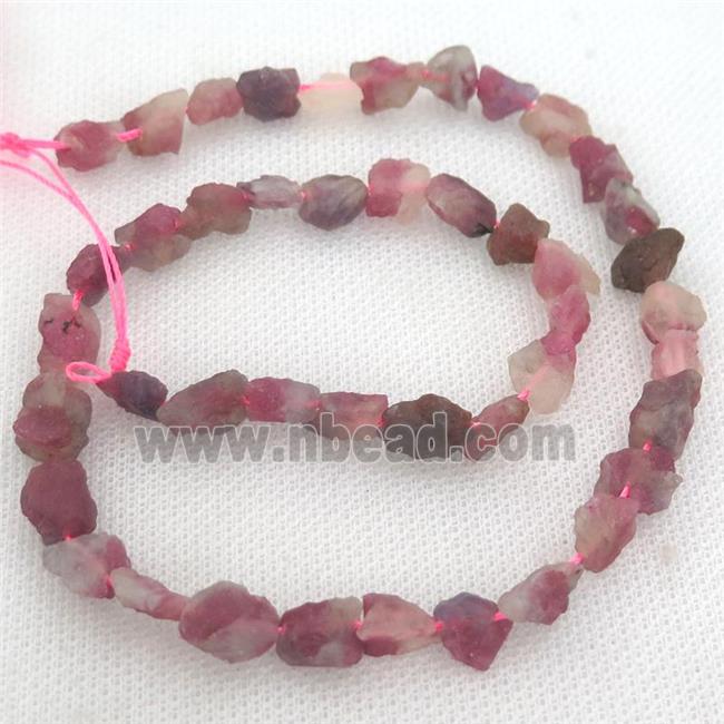 pink Tourmaline chip beads