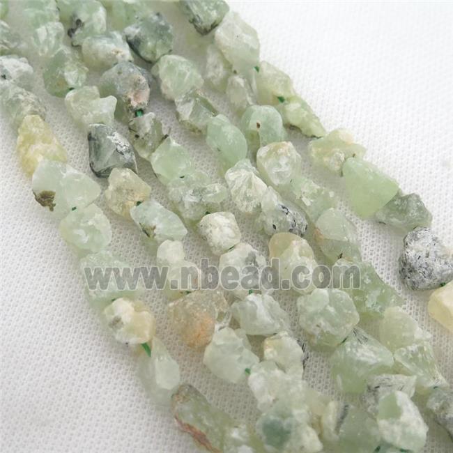 green Prehnite chip beads