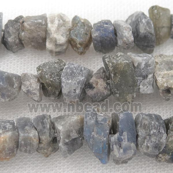 raw rough Labradorite chip beads, nugget, freeform