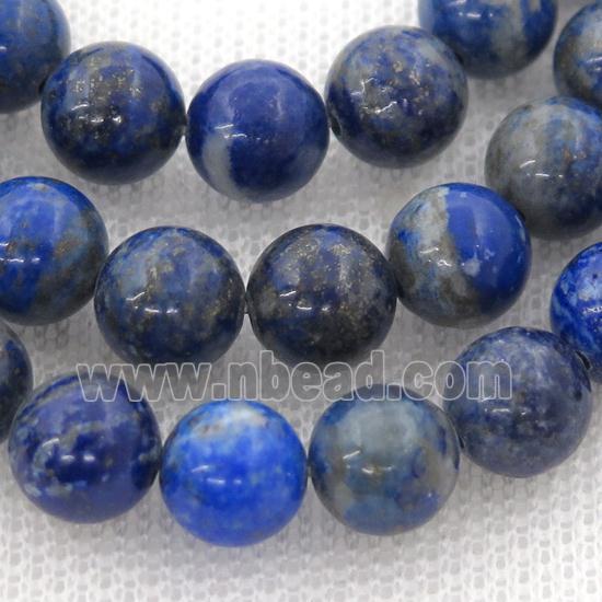 round Lapis beads, blue treated