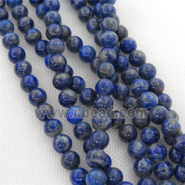 round Lapis beads, blue treated