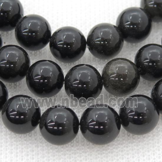 round Obsidian beads