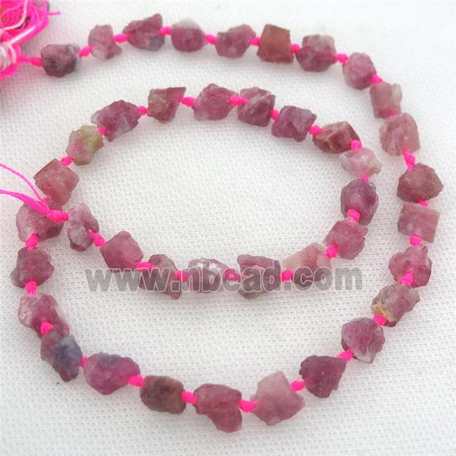 pink Tourmaline Beads, freeform