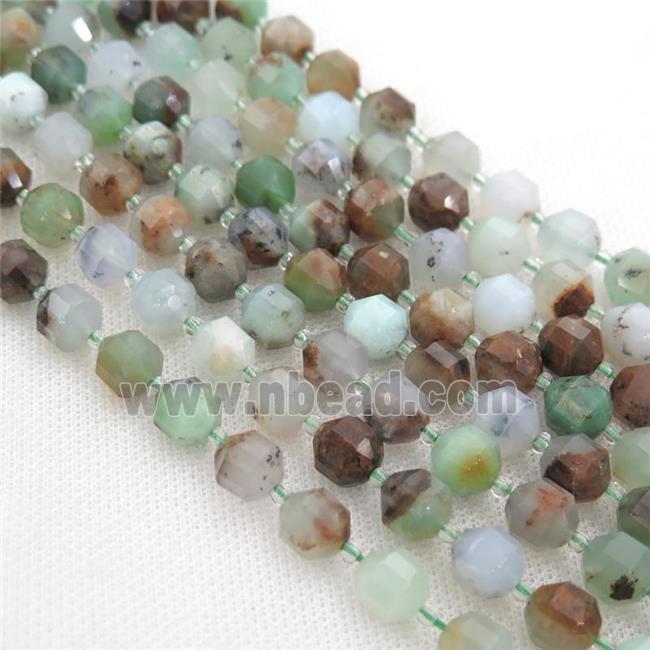 green Australian Chrysoprase bullet beads