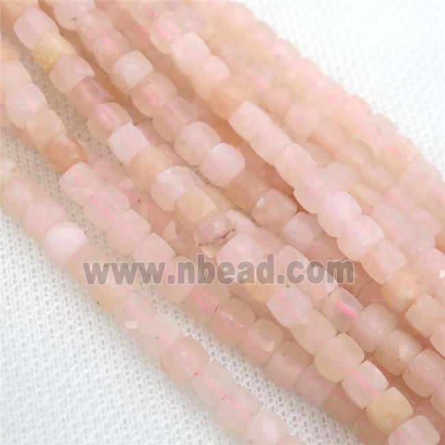 pink Aventurine Beads, faceted cube