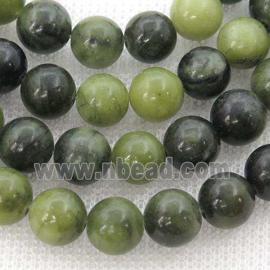 green South African Chrysoprase Beads, round