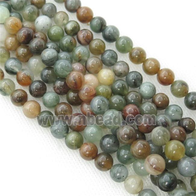 Green Chlorite Quartz Beads Smooth Round