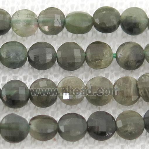 green African Chrysoprase Beads, faceted circle