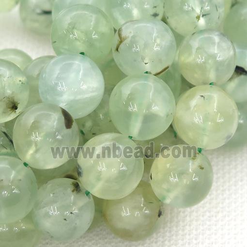 Prehnite Beads, round, green