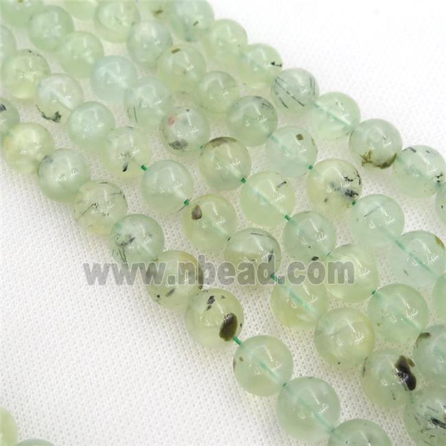 Prehnite Beads, round, green