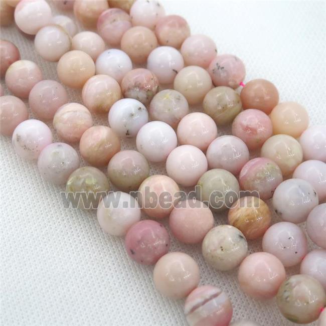 pink Opal Beads, round
