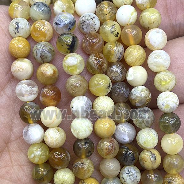 yellow Opal Beads, round