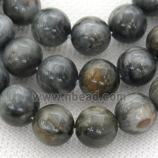 Eagle eye Stone Beads, round, B-grade