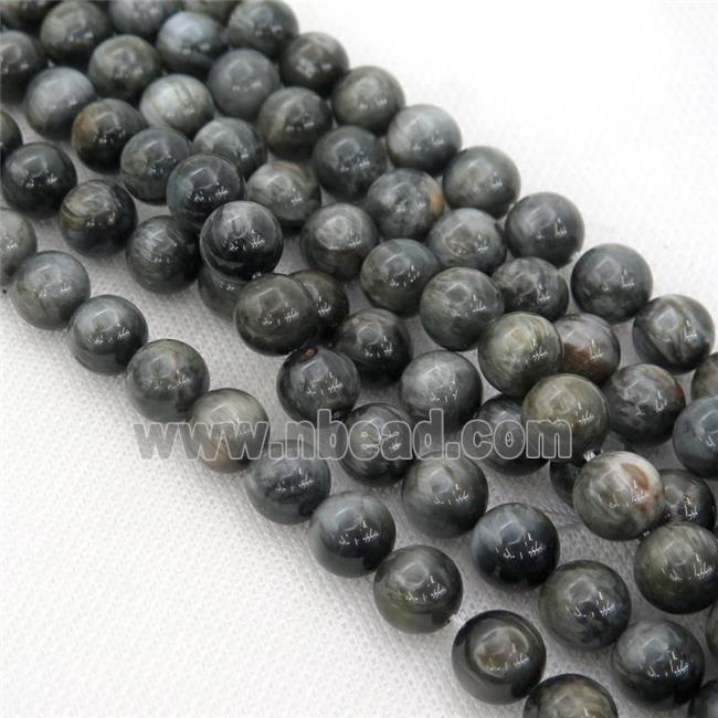 Eagle eye Stone Beads, round, B-grade