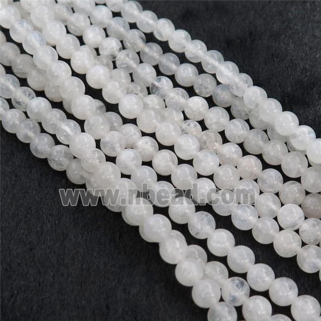 white MoonStone beads, round