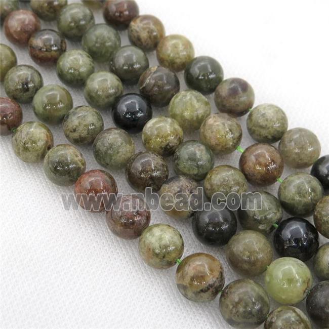 green Garnet Beads, round