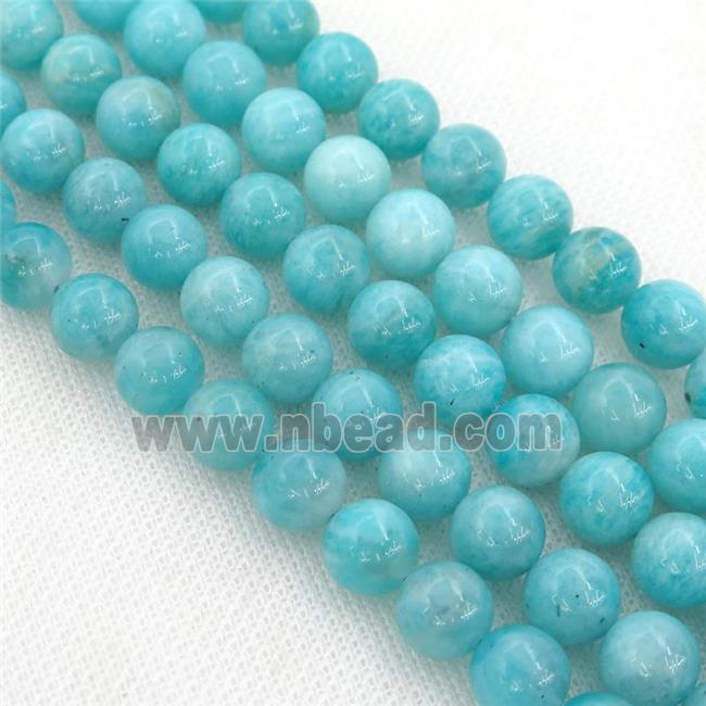 green Amazonite Beads, round