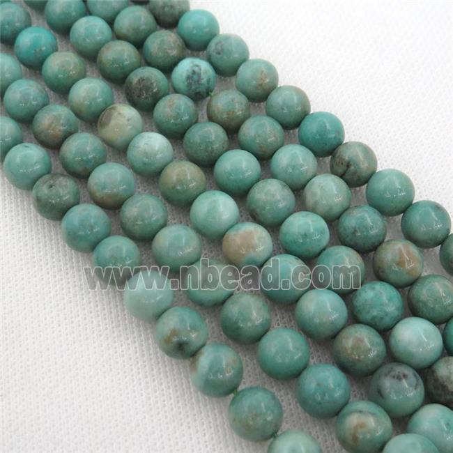 green Grass Agate Beads, round