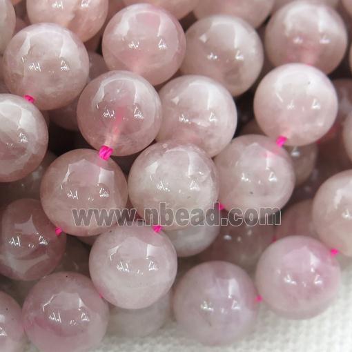 Madagascar Rose Quartz Beads, round, pink