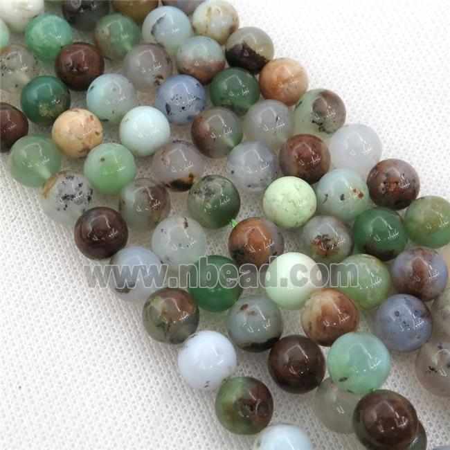 green Australian Chrysoprase Beads, round