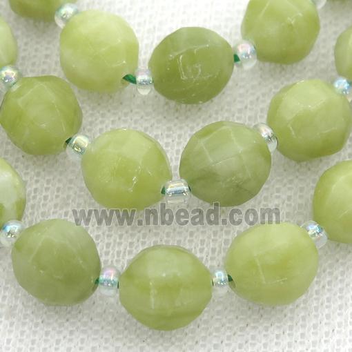 olive Chrysoprase lantern beads