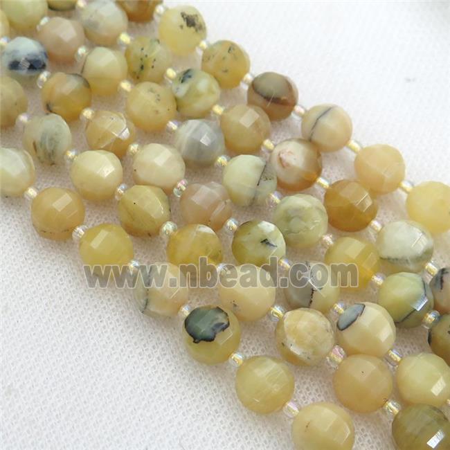 yellow Opal lantern beads