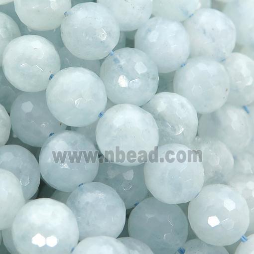 Aquamarine Beads, faceted round