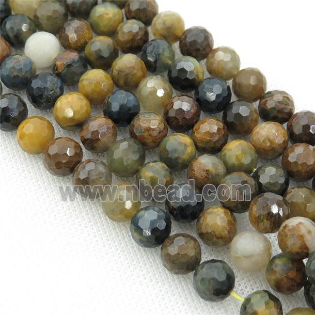 Tiger Quartz Beads, faceted round