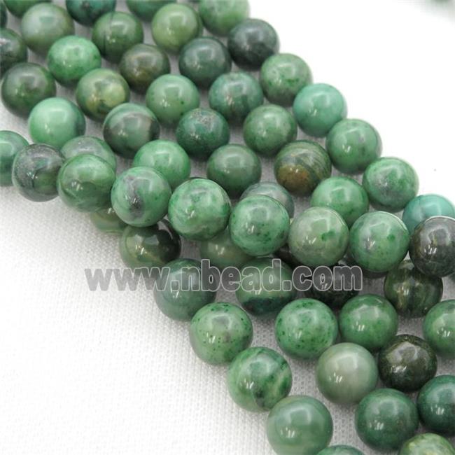 green African Chrysoprase Beads, round